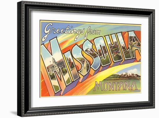 Greetings from Missoula, Montana-null-Framed Art Print