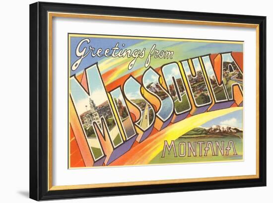 Greetings from Missoula, Montana-null-Framed Art Print