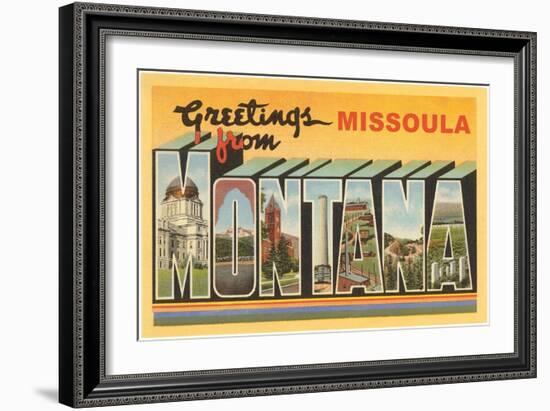 Greetings from Missoula, Montana-null-Framed Art Print