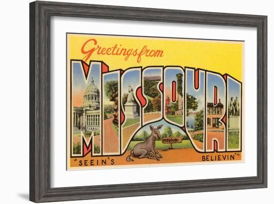 Greetings from Missouri-null-Framed Art Print