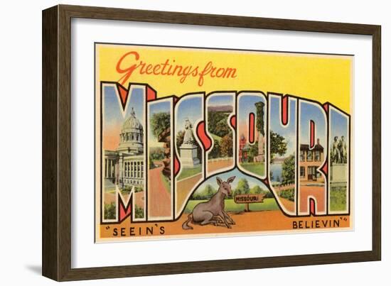 Greetings from Missouri-null-Framed Art Print