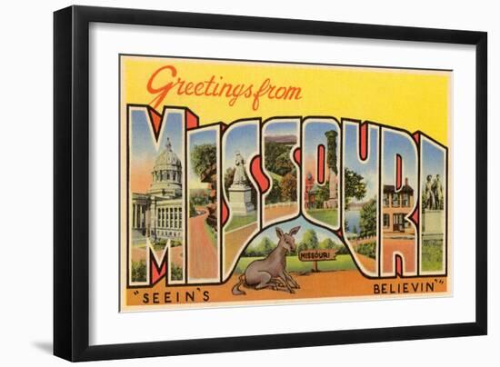 Greetings from Missouri-null-Framed Art Print
