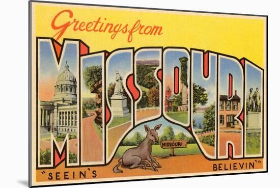 Greetings from Missouri-null-Mounted Art Print