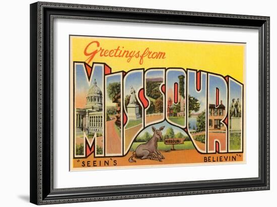 Greetings from Missouri-null-Framed Art Print