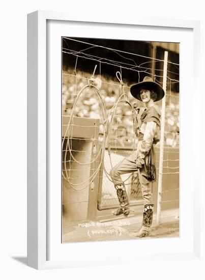 Greetings from Montana, Cowgirl Trick Roper--Framed Art Print