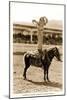 Greetings from Montana, Little Girl Roping on Pony-null-Mounted Art Print