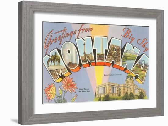 Greetings from Montana-null-Framed Art Print