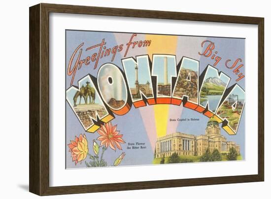 Greetings from Montana-null-Framed Art Print