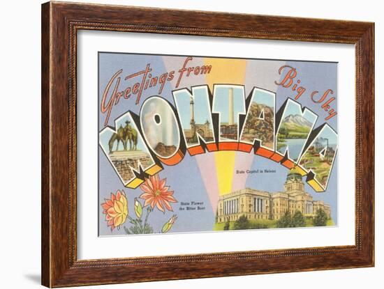 Greetings from Montana-null-Framed Art Print