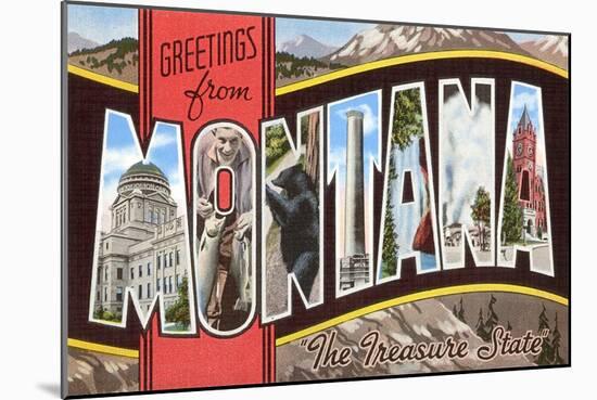 Greetings from Montana-null-Mounted Art Print