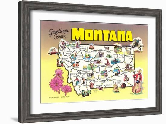 Greetings from Montana-null-Framed Art Print