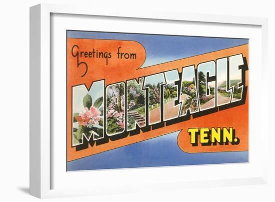 Greetings from Monteagle, Tennessee-null-Framed Art Print