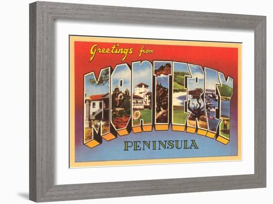 Greetings from Monterey, California-null-Framed Art Print