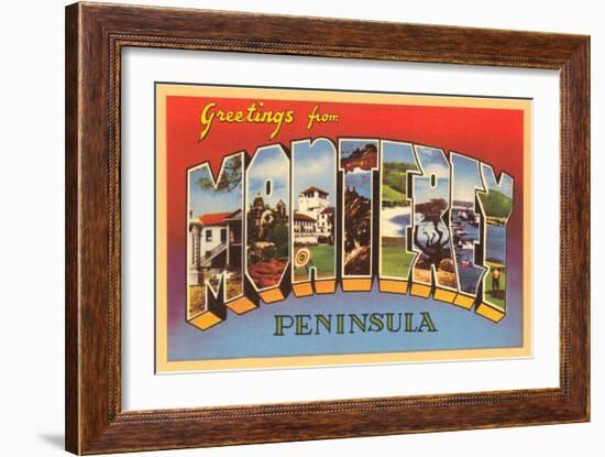 Greetings from Monterey, California-null-Framed Art Print