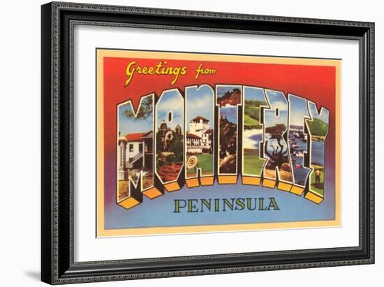 Greetings from Monterey, California-null-Framed Art Print