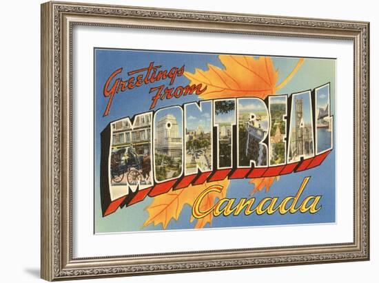 Greetings from Montreal, Canada-null-Framed Art Print