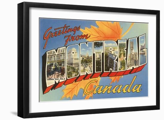 Greetings from Montreal, Canada-null-Framed Art Print