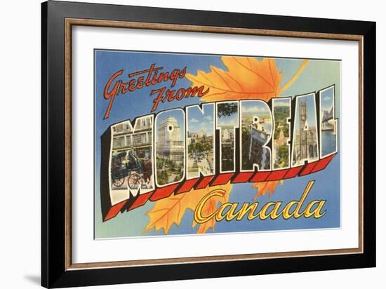 Greetings from Montreal, Canada-null-Framed Art Print