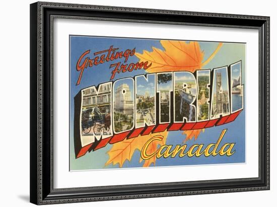 Greetings from Montreal, Canada-null-Framed Art Print