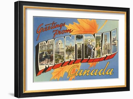 Greetings from Montreal, Canada-null-Framed Art Print