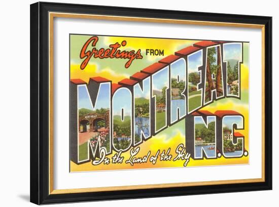 Greetings from Montreat, North Carolina-null-Framed Art Print