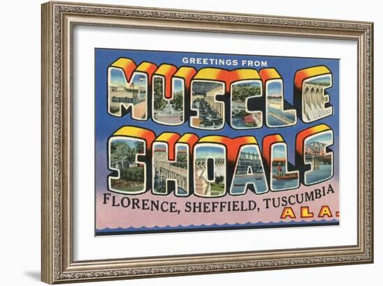 Greetings from Muscle Shoals, Alabama-null-Framed Art Print