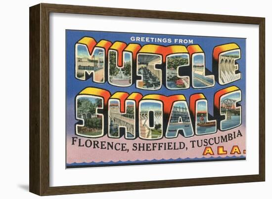 Greetings from Muscle Shoals, Alabama-null-Framed Art Print