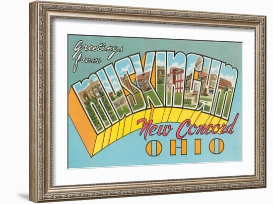 Greetings from Muskingum-null-Framed Art Print