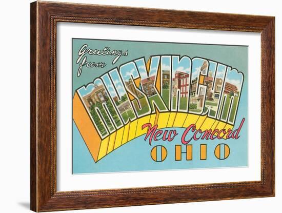 Greetings from Muskingum-null-Framed Art Print