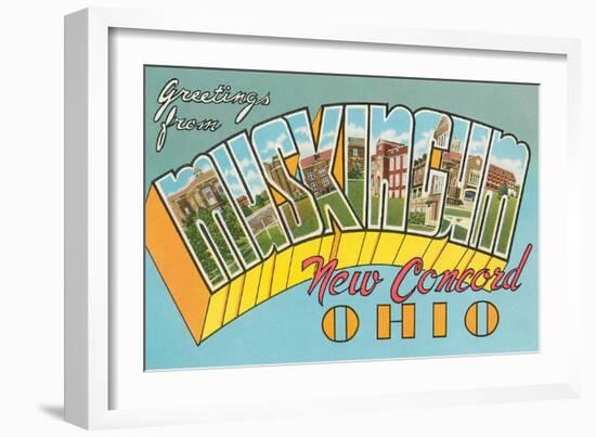 Greetings from Muskingum-null-Framed Art Print