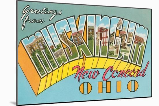 Greetings from Muskingum-null-Mounted Art Print