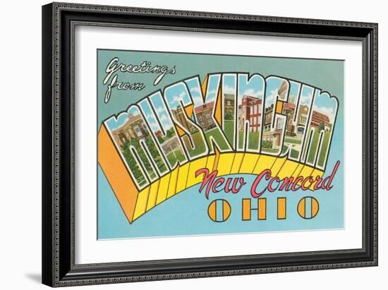 Greetings from Muskingum-null-Framed Art Print