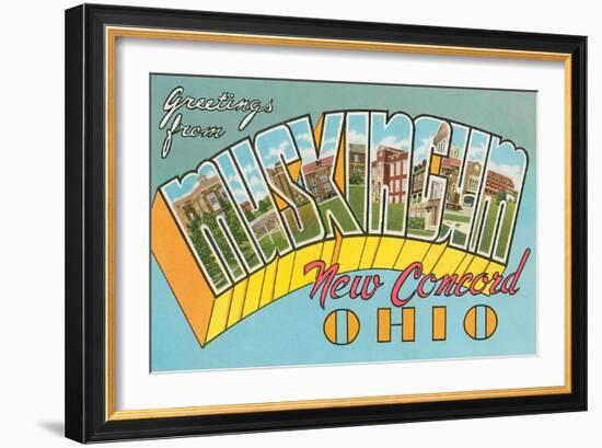 Greetings from Muskingum-null-Framed Art Print