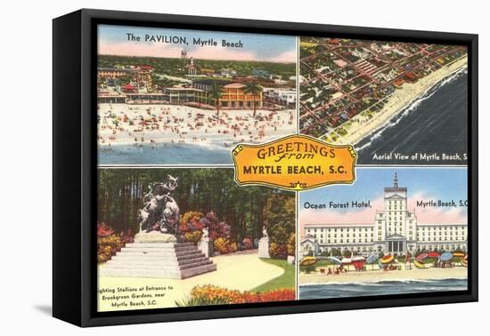 Greetings from Myrtle Beach-null-Framed Stretched Canvas