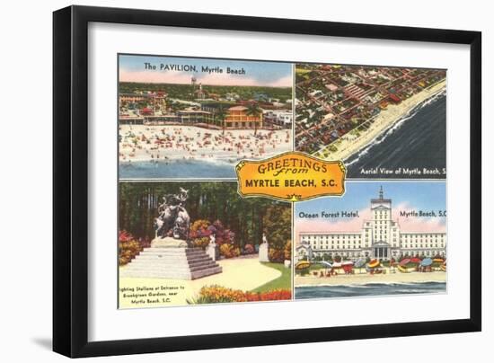 Greetings from Myrtle Beach-null-Framed Art Print