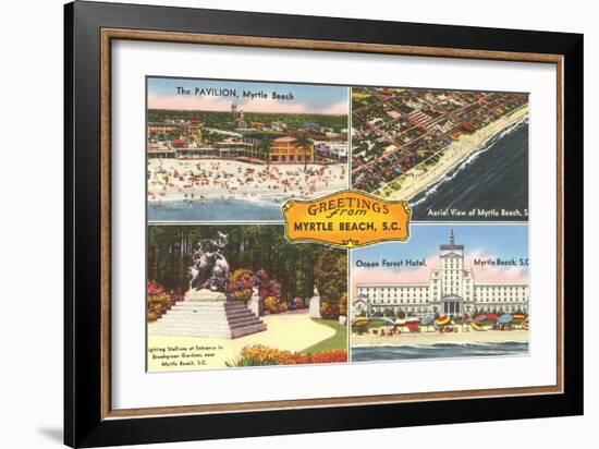 Greetings from Myrtle Beach-null-Framed Art Print