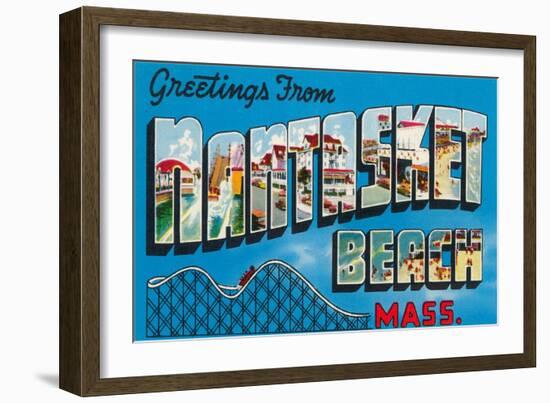 Greetings from Nantasket Beach, Massachusetts-null-Framed Giclee Print