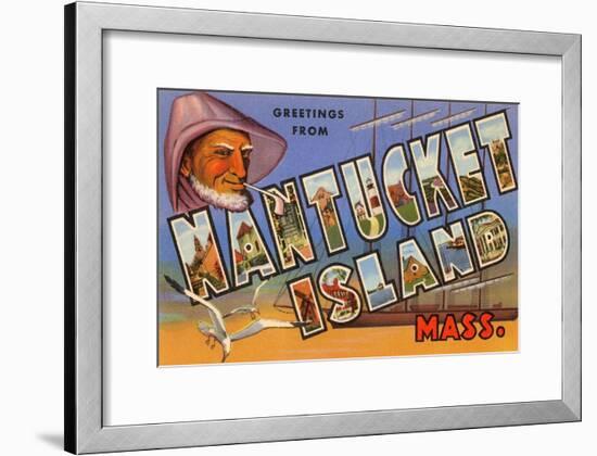 Greetings from Nantucket Island, Massachusetts-null-Framed Art Print