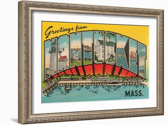 Greetings from Nantucket, Mass.-null-Framed Art Print