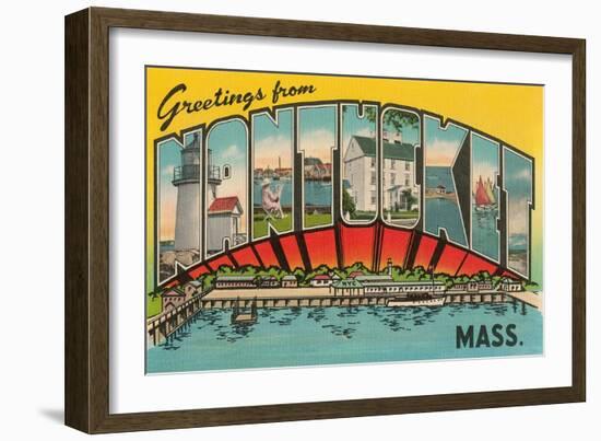 Greetings from Nantucket, Mass.-null-Framed Art Print