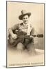 Greetings from Nashville, Singing Cowboy with Guitar-null-Mounted Art Print
