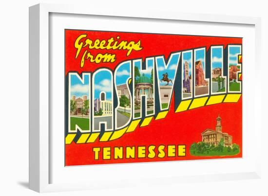 Greetings from Nashville, Tennessee-null-Framed Art Print