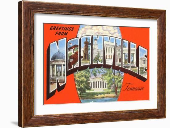 Greetings from Nashville, Tennessee-null-Framed Art Print