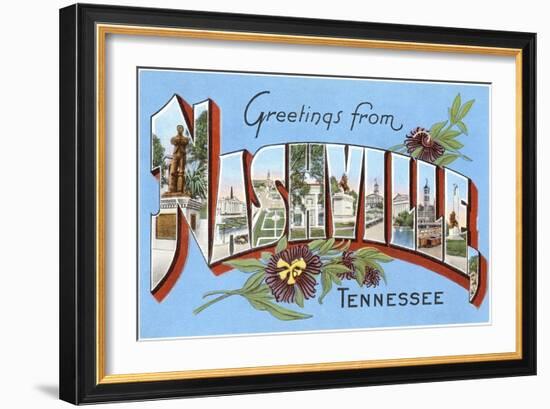 Greetings from Nashville, Tennessee-null-Framed Art Print