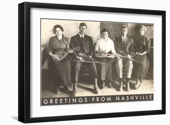 Greetings from Nashville, Traditional Music Band-null-Framed Art Print