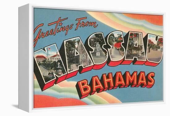 Greetings from Nassau, Bahamas-null-Framed Stretched Canvas