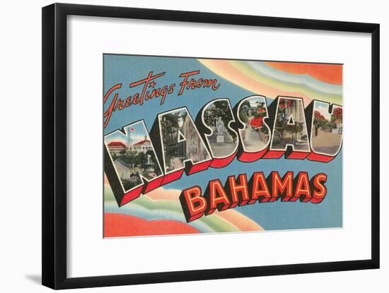 Greetings from Nassau, Bahamas-null-Framed Art Print