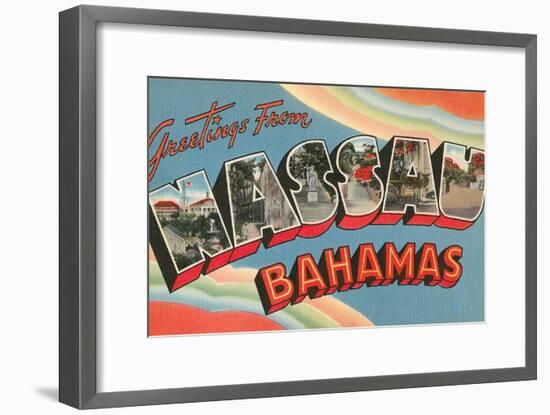 Greetings from Nassau, Bahamas-null-Framed Art Print