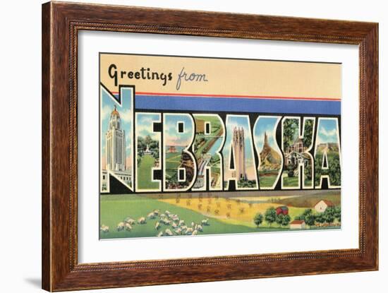 Greetings from Nebraska-null-Framed Art Print