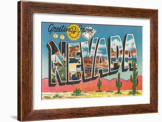 Greetings from Nevada-null-Framed Art Print